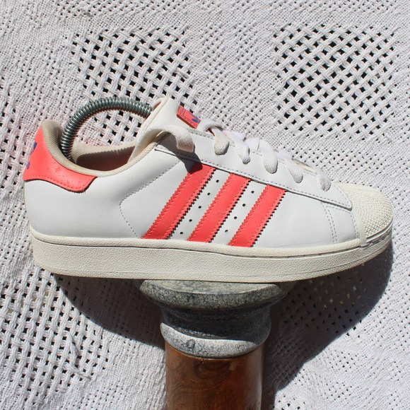 adidas Shoes - Women's Adidas Superstar White Blue Pink Size 8